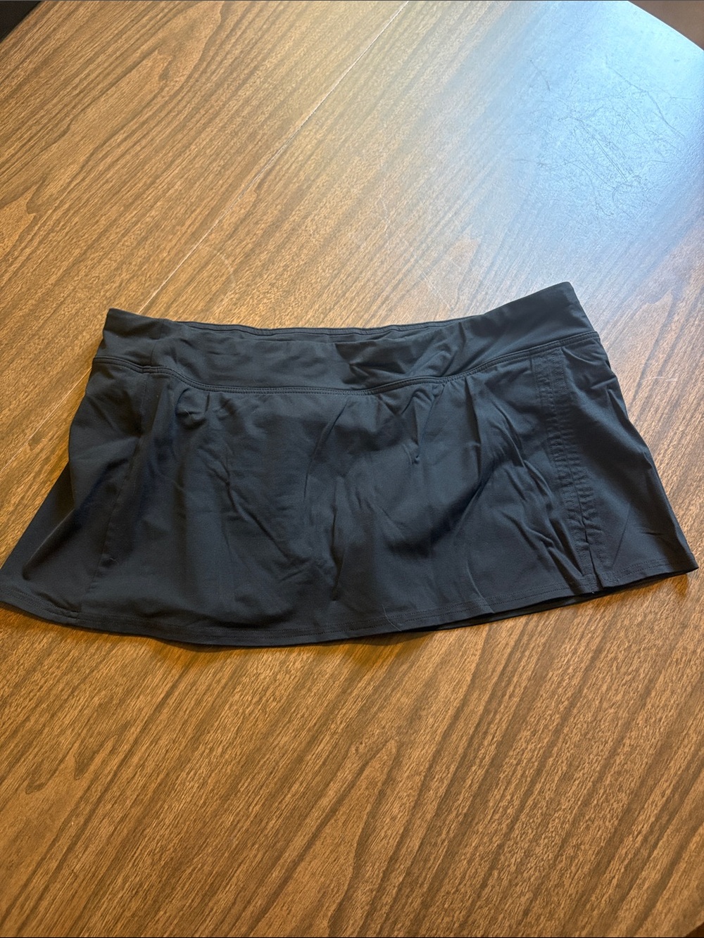 Lands' End Size 12 Black Swim Skort Bottoms Athletic Skort